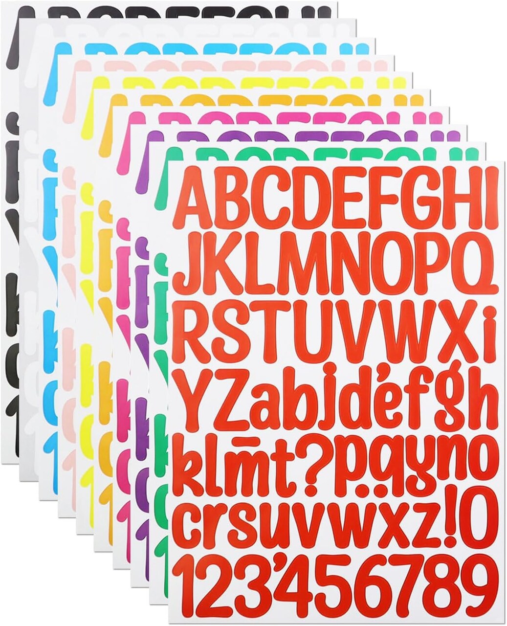 1.5 Inch Letter Stickers, 690 Pieces Alphabet Number Symbol Stickers
